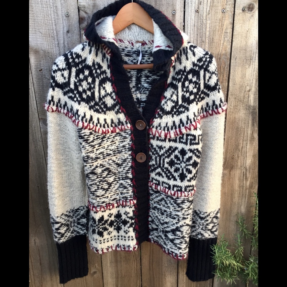 Free People Hooded Cardigan, Multi Colors, X/P💗